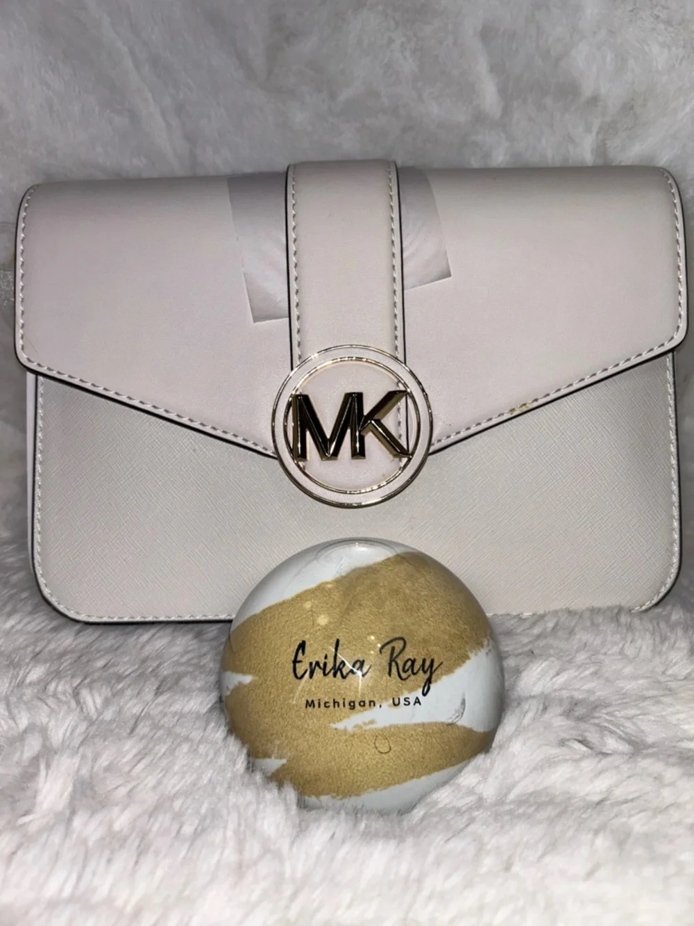 Michael Kors Cream Carmen Flap Crossbody Bag- BRAND NEW NWT